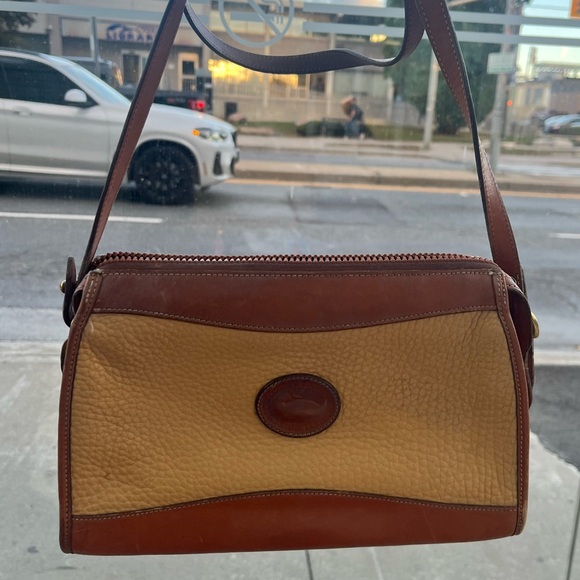 Vintage Dooney & Burke Yellow All Weather Crossbody Bag - Picture 1 of 9